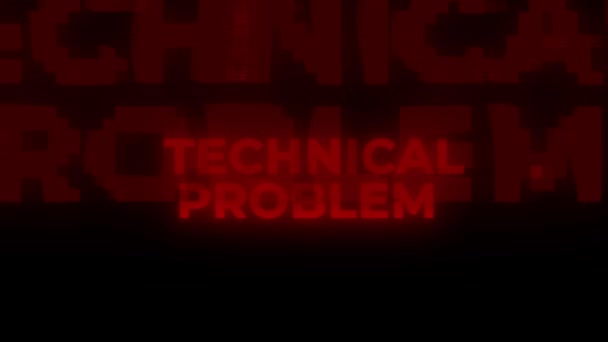 Technical Problem Red Warning Error Alert Computer Virus Alert Hacking — Stock Video