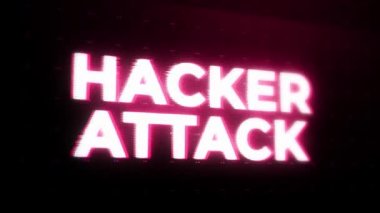 Hacker Saldırısı Uyarı Hatası İletisi Ekranda yanıp sönüyor, bilgisayar sistemi çöktü. Sistem hacklendi. Virüs, kötü amaçlı yazılım, siber güvenlik internet güvenliği. özel siber uzay. Bilgisayar Hatası, Virüs, Virüs