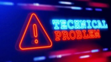 Teknik Sorun Uyarı Ekran Döngüsü Kırpma Hatası Animasyonu. Kesintiye Ulaşılamayan Erişilemeyen Bağlantı Hatası kavramı. Kırık bağlantıları sembolize eden internet kırma zinciri yok.