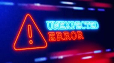 Beklenmeyen Hata Uyarı Ekran Döngüsü Yanıp sönen Hata Animasyonu. Bulut hesaplama internet sunucu hizmetleri dahili sunucu hatası, tarama, kötü amaçlı internet sunucu hizmetleri