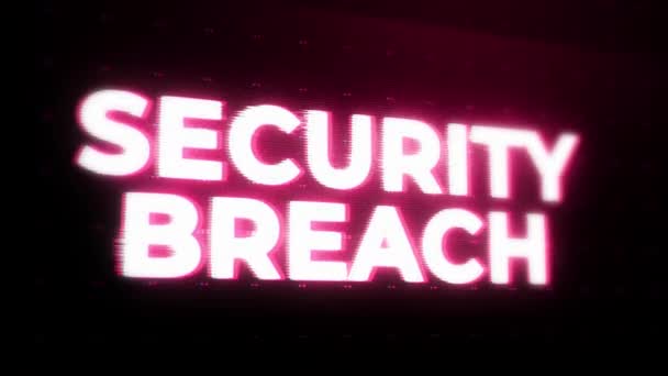 Error Alerta Violación Seguridad Virus Ataque Cibernético Concepto Malware Holograma — Vídeos de Stock