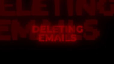 E- postalar Siliniyor Kırmızı Uyarı Hatası Bilgisayar Virüsü Alarmı Mesaj Arızası. bağlantı iletisi, e- posta, posta, çöp kutusu, temizleme önbelleği, gereksiz dosyalar siliniyor. daha temiz.
