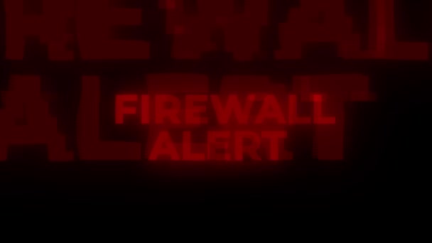 Alerte Pare Feu Rouge Alerte Erreur Alerte Virus Informatique Message — Video