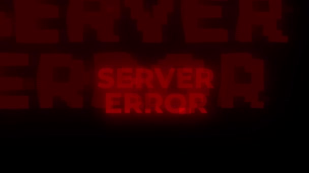 Błąd Serwera Red Warning Alror Alert Computer Virus Alert Hacking — Wideo stockowe