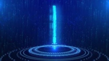 Bilgisayar Sunucusu Metni Siberuzay Gelecek Dijital Teknoloji Hologram Döngüsü Konsepti. Bulut bilgisayar sunucusu simgesi. İnternet veri depolama işareti. Dosya sunucu teknolojisi sembolü.
