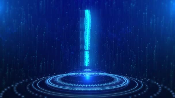 Κείμενο Ασύρματου Δικτύου Cyberspace Future Digital Technology Hologram Loop Ασύρματο — Αρχείο Βίντεο