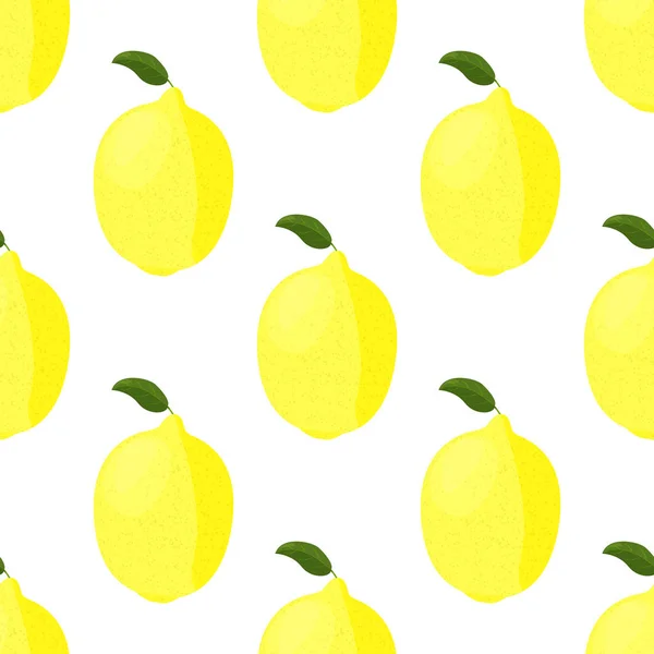 Fruits de citron frais fond. Alimentation modèle simple sans couture. — Image vectorielle