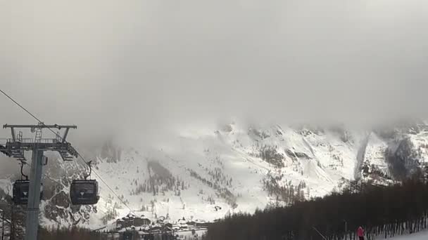 Облако Горах Вид Альпы Франции Высококачественные Fullhd Кадры — стоковое видео