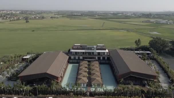 Aerial view of the wedding hall in Israel — Stockvideo