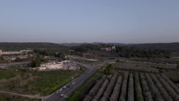 イスラエルのラトルン修道院航空ビュー — ストック動画