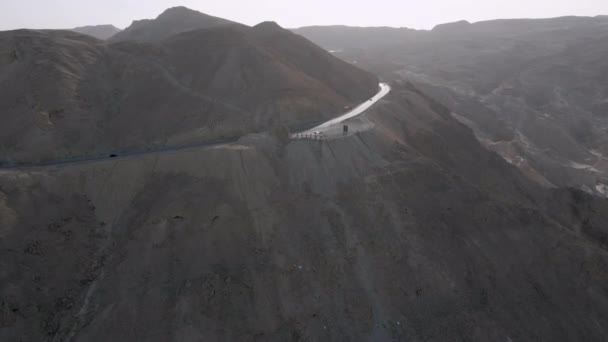 Cesta Vedoucí Mrtvému Moři Pohled Dronu Vysoce Kvalitní Záběry — Stock video