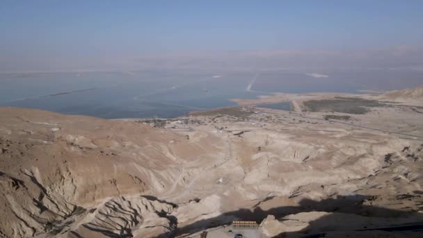 Вид Воздуха Холмы Мертвое Море Высококачественные Кадры — стоковое видео