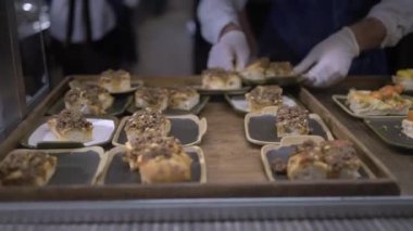 Buffet before the wedding in Israel. High quality FullHD footage