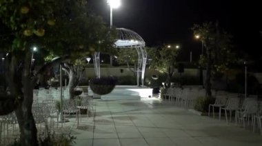 Bypass of the chuppah in the wedding hall. High quality FullHD footage