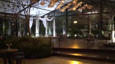 Bypass of the chuppah in the wedding hall. High quality FullHD footage