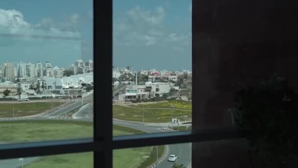 City View Hotel Window High Quality Fullhd Footage — Video