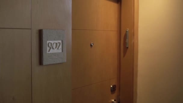 Sign Number Room Hotel High Quality Fullhd Footage — 비디오