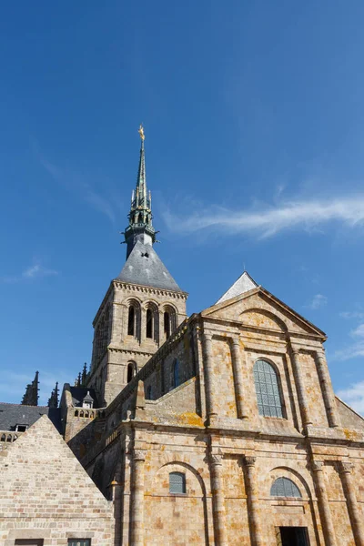 Campanario Abadía Del Mont Saint Michel —  Fotos de Stock