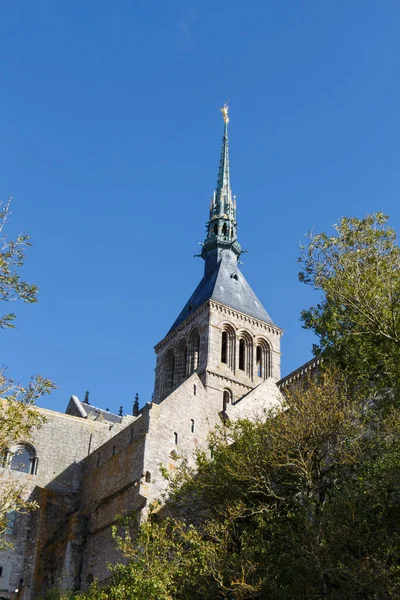 Campanario Abadía Del Mont Saint Michel —  Fotos de Stock