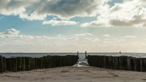 Scenic Shot Beautiful Seashore Cloudy Day — Stock Photo, Image