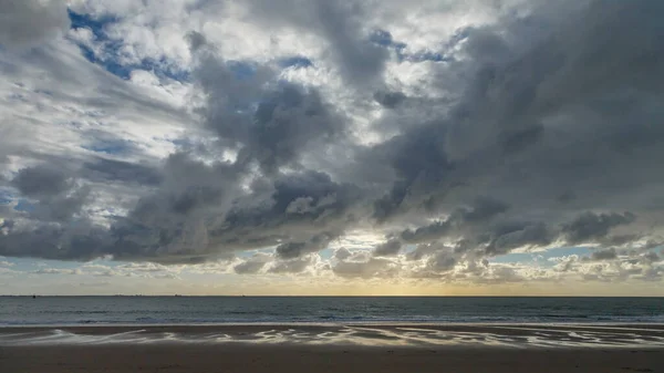 Plan Panoramique Belle Côte Par Temps Nuageux — Photo