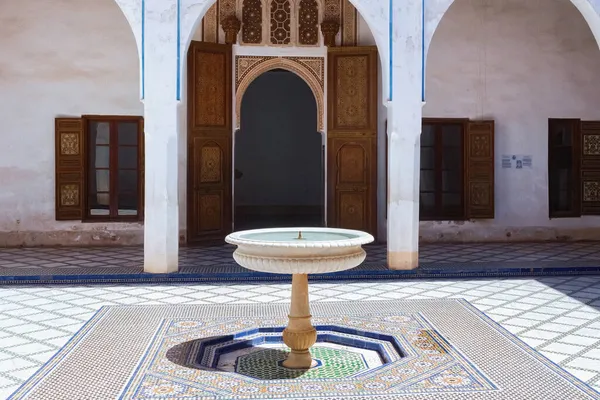 2017 Marrakesh Morocco June 2017 Historic Fountain Bahia Palace 라케시 — 스톡 사진