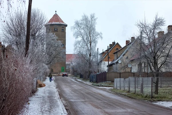 Gvardeysk Russia Aralık 2013 Gvardeysk Teki Eski Tarihi Alman Kulesi - Stok İmaj