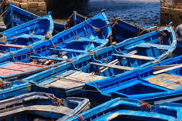 Famosos Barcos Madera Azul Pesca Essaouira Marruecos — Foto de Stock
