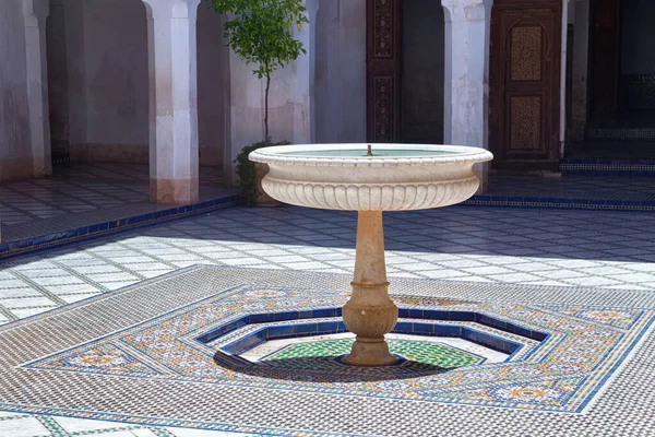 Marrakesh Morocco June 2017 Історичний Фонтан Палаці Баїя Палац Кінця — стокове фото