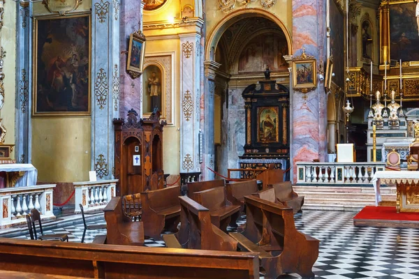 Bergamo Italy Μαΐου 2019 Τμήμα Της Κεντρικής Αίθουσας Στην Καθολική — Φωτογραφία Αρχείου