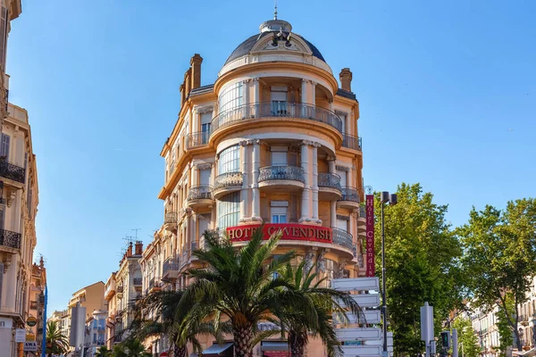 Cannes Frankrijk Juni 2017 Zicht Historische Gebouwen Van Het Beroemde — Stockfoto