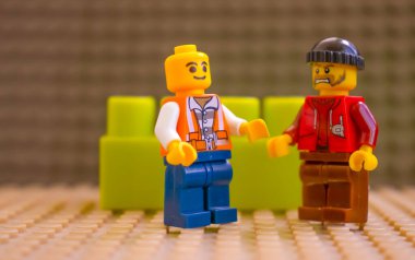 23 Ekim 2021, Ukrayna Kiev şehir Lego figürleri oyuncak
