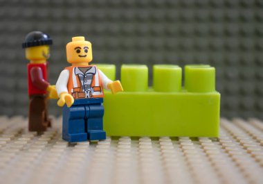 23 Ekim 2021, Ukrayna Kiev şehir Lego figürleri oyuncak