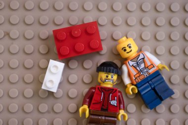 23 Ekim 2021, Ukrayna Kiev şehir Lego figürleri oyuncak