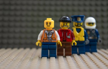 23 Ekim 2021, Ukrayna Kiev şehir Lego figürleri oyuncak