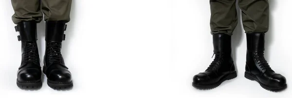 Erkek Ayakkabıları Beyaz Arkaplanda Siyah Izole — Stok fotoğraf