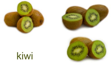 kivi meyvesi beyaz arkaplan üzerinde izole edilmiş\ n renk