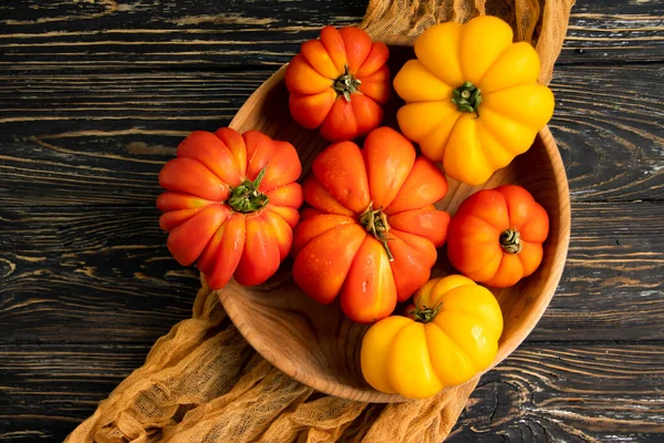 Ripe Tomatoes Wooden Background — Stock Photo, Image