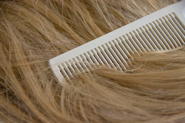 Comb Beautiful Hair Close — Stock Photo, Image