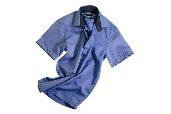 Мужская рубашка на белом фоне
