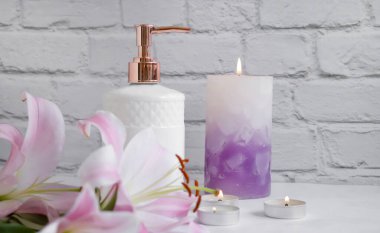 sabun makinesi, nilüfer çiçeği.