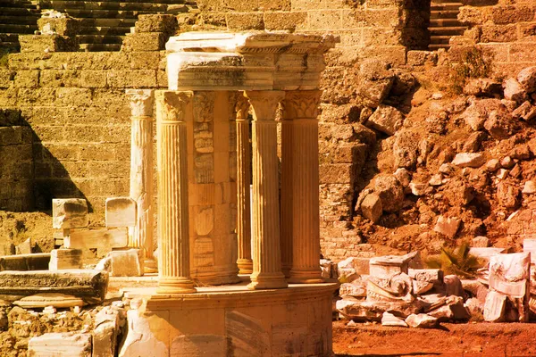 Oude Ruïnes Van Stad Side Turkije — Stockfoto