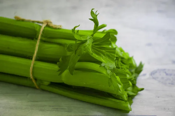 Celery Stalks Wooden Background Vegetable — Stock Photo, Image