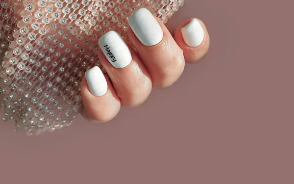 Vrouwelijke Hand Mooie Manicure — Stockfoto