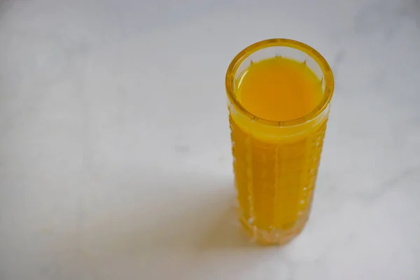 Juice Glass Orange Apple Light Background — Stock Photo, Image