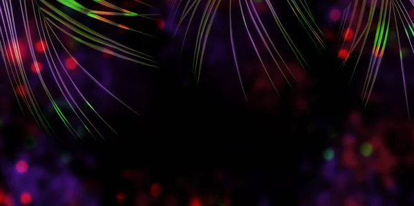Neon Palmblatt Auf Hellem Hintergrund — Stockfoto