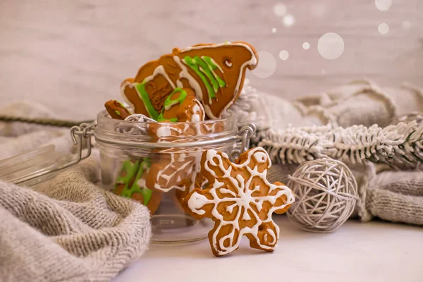 Leckere Weihnachtsplätzchen Zweig Hintergrund — Stockfoto