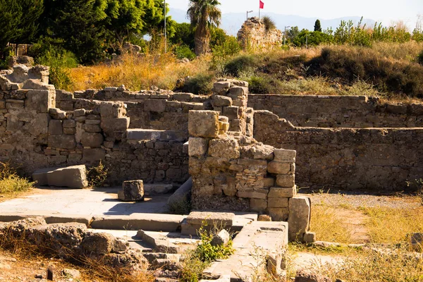 Ruiny Starożytnego Miasta Side Turcji — Zdjęcie stockowe