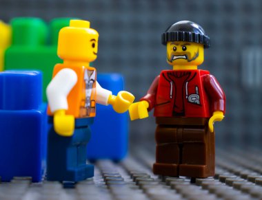 23 Ekim 2021, Ukrayna Kiev şehir Lego figürleri oyuncak