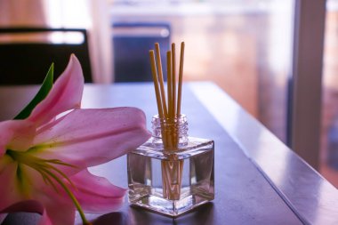 aroma diffuser for home flower beautiful background